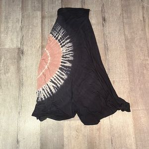 Bohemian long tie dye skirt